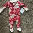 Baby Infants Burts Bees baby Peppermint sleeper 3-6 mo