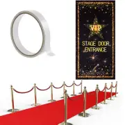 Timtin Red Carpet Runner 2.6 x 15 ft Not Slip Red Aisle Runner VIP Stage Door...