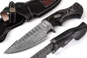 Lot Of 20 Handmade Damascus hunting knife Belt Loop Fixed blade - Free Engraving