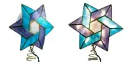 Kurt Adler 10-Light Star of David Capiz Colored Christmas Treetop, Standard