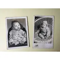 在飛比找蝦皮購物優惠-懷舊黑白老照片-民國50年代女嬰周歲沙龍照