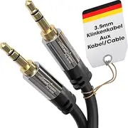 KabelDirekt – Jack Cable, 3.5mm Aux/Audio Cable – 5m – Available in 0.3m to 10m – Suitable for Headphones – Mobile Phone – PC & Laptop Audio – Car – HiFi – Stereo, Black