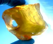Libyan Desert Glass Meteorite Tektite impact specimen( 515 ct) Big Natural Hole