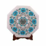 18'' Marble Dining Coffee Center Corner Side Inlay Malachite Table Top w75