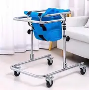 Rehabilitation Rollator Walkers for Disabled, Foldable Walker Equipment with Wheels and Seat,Auxiliary Walking Aid for Toddlers and Teens with Special Needs