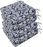 JMKaixin Outdoor Chair Cushions 19 x 19 Inch Waterproof Patio Seat Cushions for Patio Furniture Garden Sofa Couch with Zipper and Adjustable Straps, Set of 4