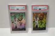 C.J. Stroud Lot 270/299 Illusions Trophy Col. Yellow Diamond PSA 6 + Base PSA 9