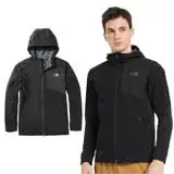 【The North Face】男新款 WINDWALL防風防潑透氣耐磨連帽外套.軟殼保暖夾克/3RG1 黑 N