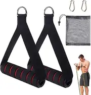 Cable Pull Handles, Pack of 2 Fitness Handles for Pulley, Non-Slip Gym Handles, Ergonomic One-Hand Grip, Sling Trainer Accessories, Fit Grip Lifting Straps for Strength Training and Triceps