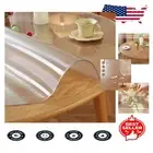 Easy-Clean 72 Inch Round Table Protector - Non-Slip PVC Cover for All Surfaces