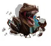 Dinosaur Break Out Wall Decal - AW8316