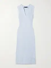 [Proenza Schouler] Proenza Schouler - Tatum Ribbed-knit Midi Dress - Sky blue - x small x small Blue