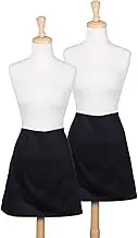 DII Cotton Commercial 2 Pockets Waist Half Apron, 28 x 18 Set of 2, Money Half Apron for Waitress, Waiter, Bartender, Restaurant, Bar, Cafe, Coffee Shop-Black