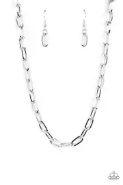 Paparazzi Boston Backdrop Silver Necklace