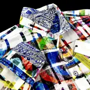 Robert Graham 4XL Geometric Floral Paint Splash Masterpiece Lightweight Shirt