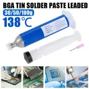30/50/100g BGA Tin Solder Paste Lead-free Syringe Melting Point Low Temperature