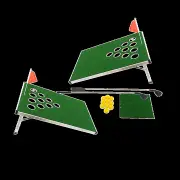 Golf Cornhole Game With Chipping Mats, Golf Balls, Putters
