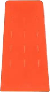 Respicefinem 8 Inch Logging Wedge with Spikes Tree Felling Wedge ABS Plastic Wood Splitting Wedge Chainsaw Accessory Orange Ideal for Effortlessly Securing Trees During Logging (Orange)