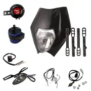 Black Rec Reg Head Tail Light kit 4 Atomik 110 125 140 250 cc Dirt Pit Bike
