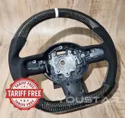 NO TARIFF 3D CARBON Suede Steering Wheel White for MINI Cooper S R55 R56 R57 R60 (for: Mini)