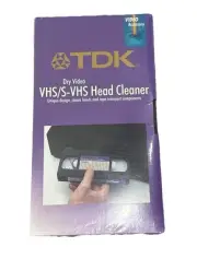 TDK VHS Dry Type Video Tape VCR Head Cleaner New sealed In Package