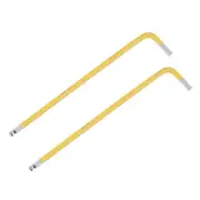 2pack 4mm Ball End Hex Key Wrench L Shaped Long Arm S2 Steel Repairing Tool