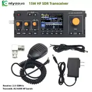 BS188 15W HF SDR Transceiver MCHF-QRP Transceiver Shortwave Radio w/Mic Charger