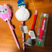 Smiggle Christmas 6 clicks pen, jingle bell pen, snowman pen Christmas gift
