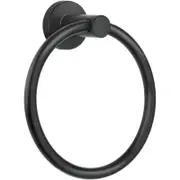 Black Towel Ring, Hand Towel Holder for Bathroom Wall Mounted, Bathroom Towel Holder,Bathroom Towel-Racks,Bathroom Hardware Simple Round Towel Hanger SUS 304 Stainless Steel (Black)