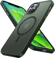Olialia Strong Magnetic Case for iPhone 11, [Compatible with MagSafe] [Military Drop Protection] Skin-Friendly Touch Shockproof Protective Translucent Matte Slim Phone Cover 6.1 inch - Alpine Green