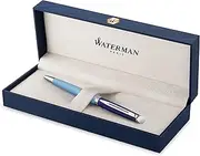 [WATERMAN] Hémisphère Ballpoint Pen | Metal & Blue Lacquer with Palladium Coated Trim | Medium Point | Gift Box