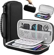 Lmcpa Carrying Case for Nintendo Switch 2 (2025) 7.9 Inch Console, Protective Hard Shell Portable Switch Travel Case, Durable Ballistic Nylon, Large Capacity, Accessories for Switch 2, Black