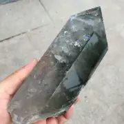 727g Natural Clear White Phantom Quartz Tower/Scenic Quartz Point/Heal Stone 599