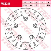 TRW Lucas Brake disc MST246, rigid