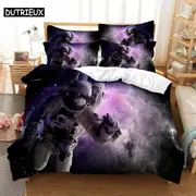 a2830 Bed Sheets Space Fashion Bedding Set Digital Printing Duvet Cover Sets Quilt Cover + 2 Pillow Shams) 2831 Pillow Shams)