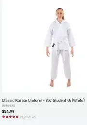 KARATE UNIFORM (GI) Size 0 (Suit Child 130cm) SMAI Brand