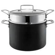 Pyrolux Ignite 7.2L Stainless Steel Stockpot & Pasta Strainer Cookware Set Black