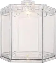 FUTUREORYY Box Fish Tank Home Ornamental Fish Tank with Warm Light Compact Design for Goldfish and Turtles Easy to Clean and Store for Office Living Decor