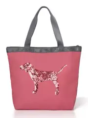 PINK Victoria's Secret Tote Bag Soft Begonia Sequin Dog