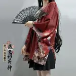 潮V文藝 日式和服 遇见稻荷神防晒和风羽织男女百搭日本和服外套宽松男女开衫情侣装 COSPLAY和服 日式道袍