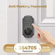 Smart Door Lock ‎D180 Keyless Entry Lock with 100 Code 16 Anti-Peeping Passcode