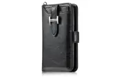 Multifunction Card Phone Case Clamshell Phone Case Mobile Phone Case Protective Cover for iPhone 11 Series Wallet Case-Black