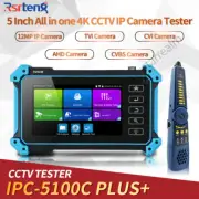 Rsrteng 5in IPC-5100C Plus 4K IP Security Camera Monitor CCTV Tester CVI TVI AHD