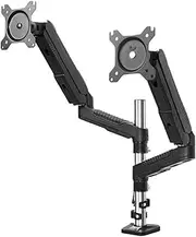 Monitor Arm 15-27inch Dual Monitor Mount, Ergonomic Full Motion Dual Monitor Arm Desk Mount with C-clamp and VESA 75/100mm, Max 14.3 lbs Each Arm Monitor Mount(40cm)