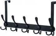 Coat Rack for Hanging Clothes Hat Towel (Heavy Duty Black 1pcs)