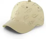 [KDVOG] Dinosaur Baseball Hats for Boys Girls, Adjustable Toddler Baseball Cap Kids Sun Hat for Ages 1-8 Years