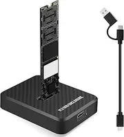 SSD Docking Station, USB 3.2 Gen 2 10Gbps M.2 NVMe & SATA Docking Station, NVMe & NGFF SSD Hard Drive Adapter for 2230, 2242, 2260, 2280 SSD