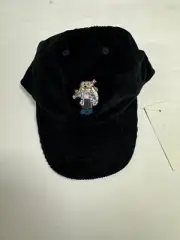 NEW Ralph Lauren Toddler Adjustable Bear Logo Classic Cap Hat Corduroy Black 4T