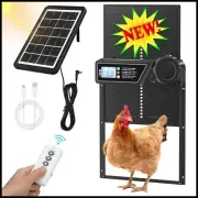 Automatic Chicken Coop Door w/ Timer Anti-Pinch Solar USB Aluminum Alloy Remote