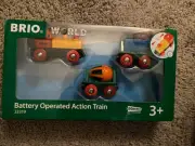 BRIO World - 33319 Battery Operated Action Train | 3 Piece Toy Train for Kids
